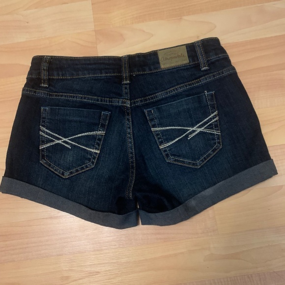 Aeropostale Jean shorts dark denim size 0 new - Picture 3 of 3